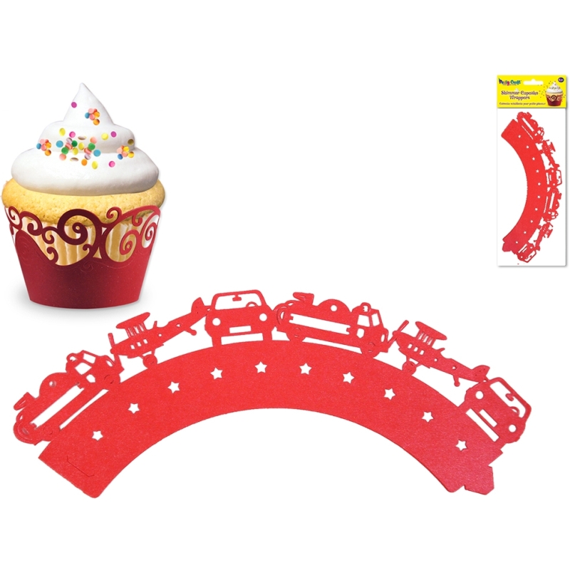 C'cake Wrappers BoysToys Red3 x packs of 6