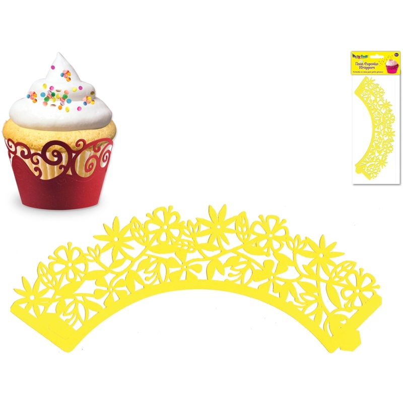 Cupcake Wrappers Daisy Yellow3 x packs of 6