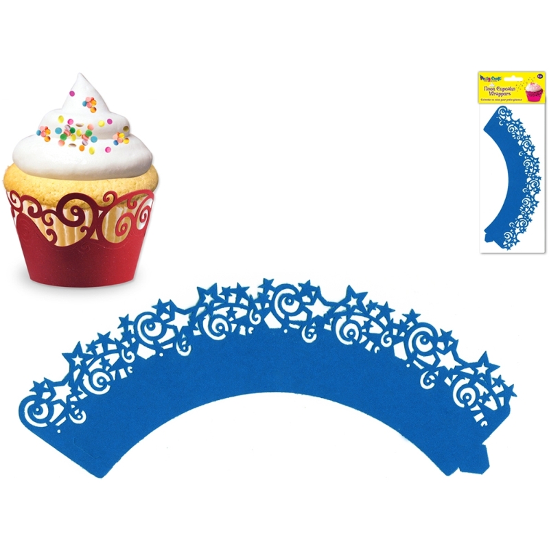 Cupcake Wrappers Neon Blue3 x packs of 6