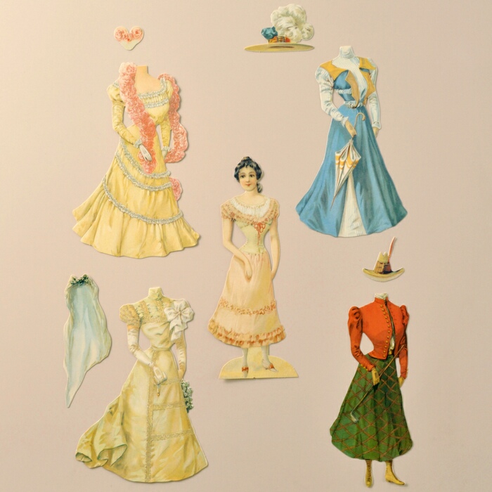 The Bride paper doll in bag