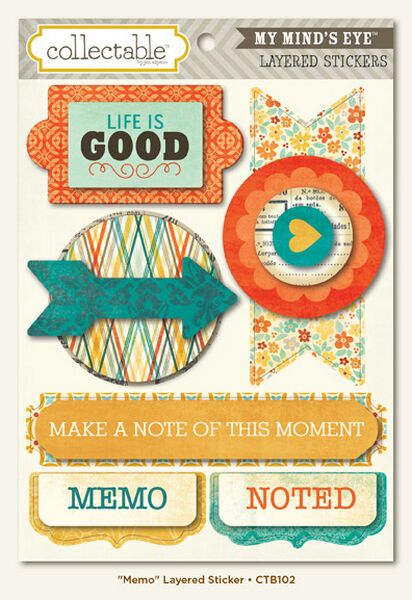 Memo Layered Sticker Sold in Single Packs