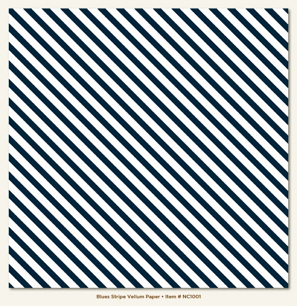 Blues Stripe Vellum Paper