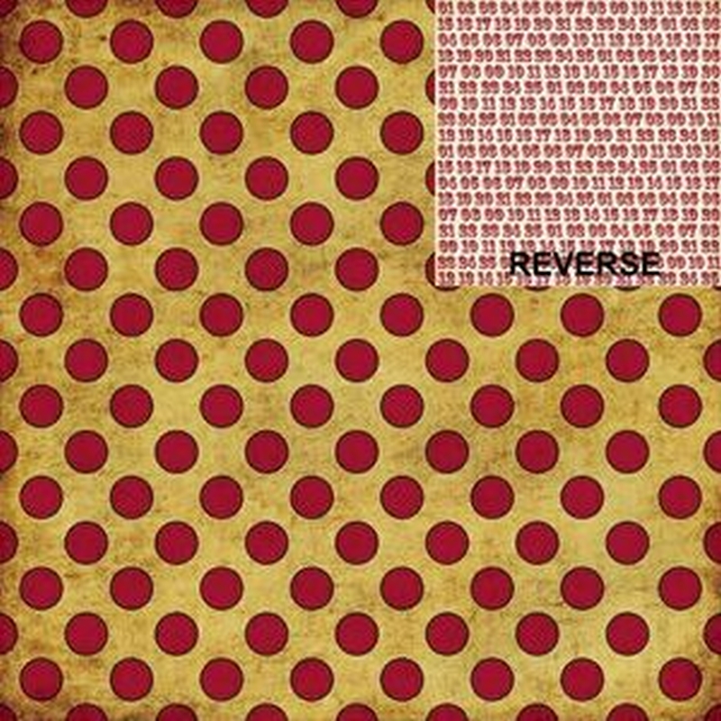 12x12 - Noel Red Dots Sold in Packs of 10 Sheets