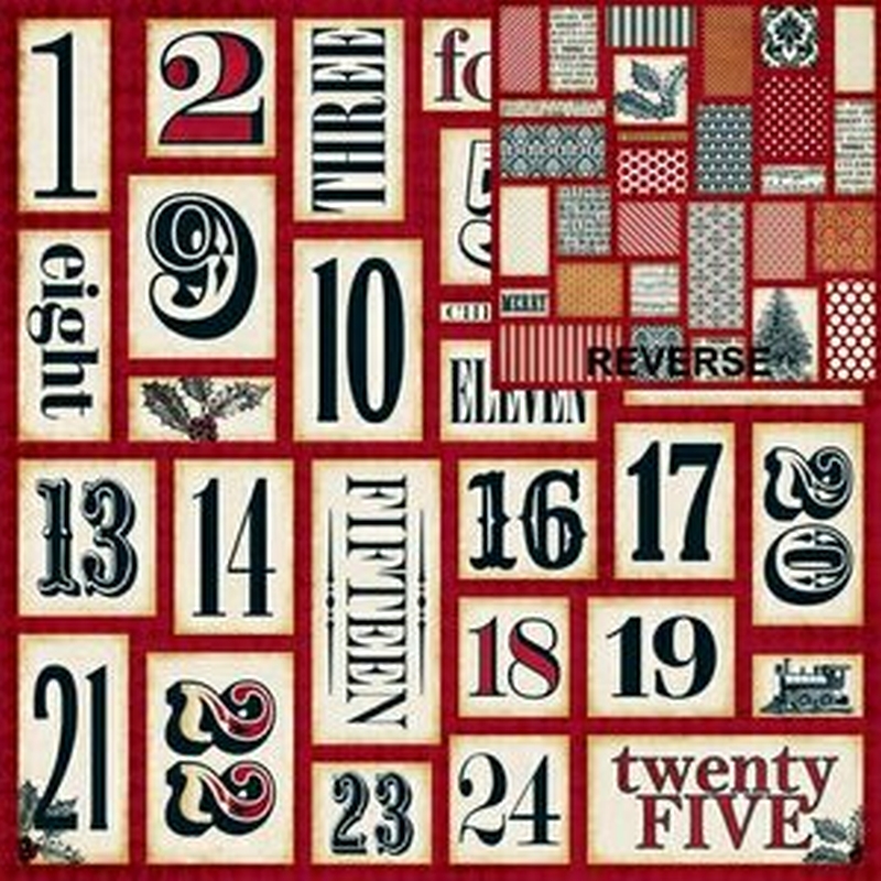 12x12 - Noel Countdown (25) Sold in Single Sheets