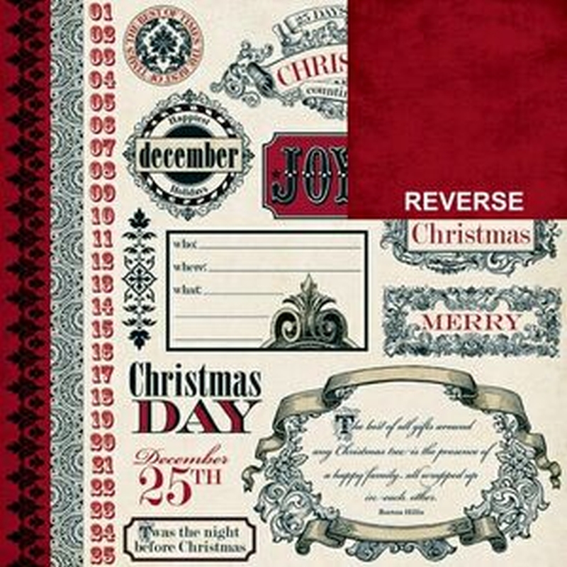 12x12 - Noel Tags & Borders Sold in Pack of 10 Sheets