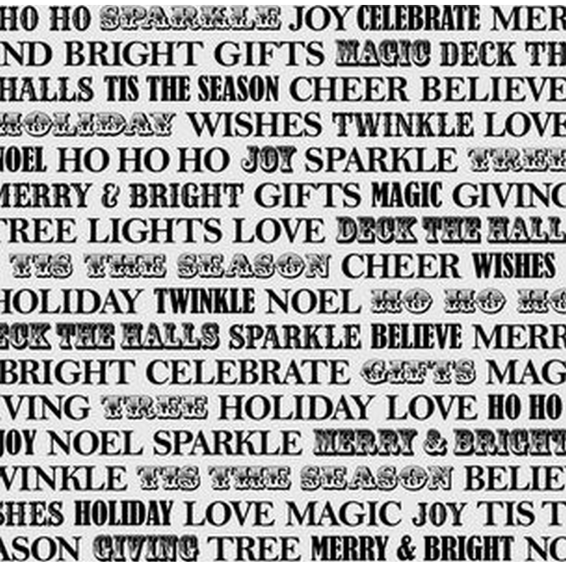 12&quot;x12&quot; Trans - Noel Words (10)Sold in Packs of 10 Sheets