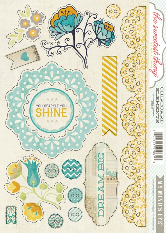 Bright Chipboard Elements Sold in singles