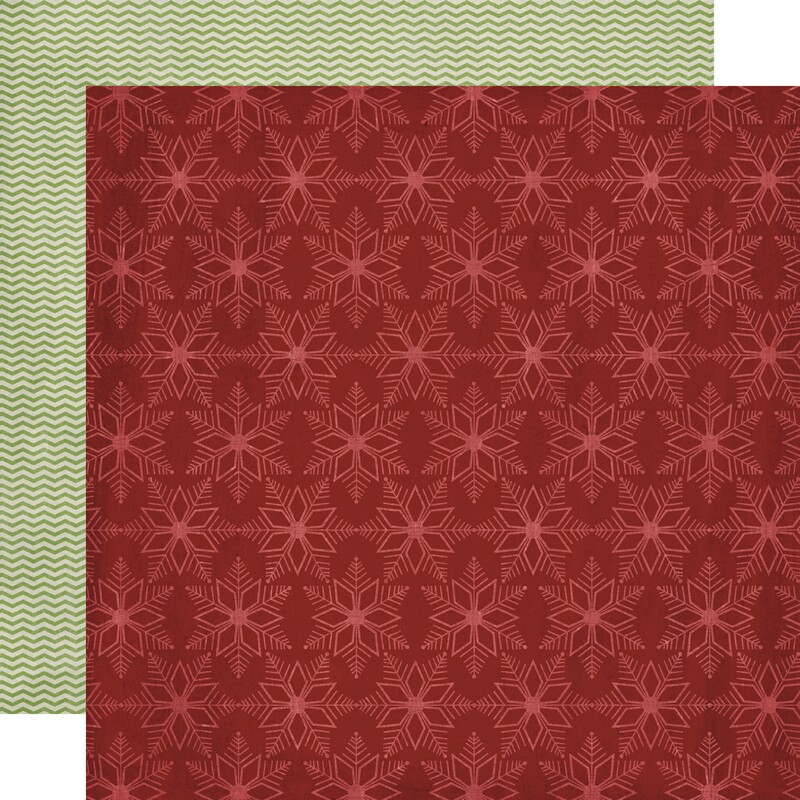 CC Red Snowflakes 12x12 Paper