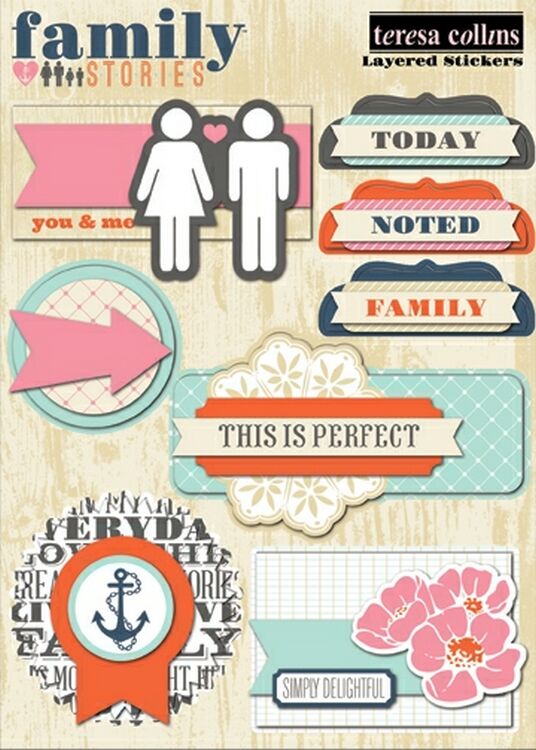 Family Stories Layered Stickers Sold in Singles