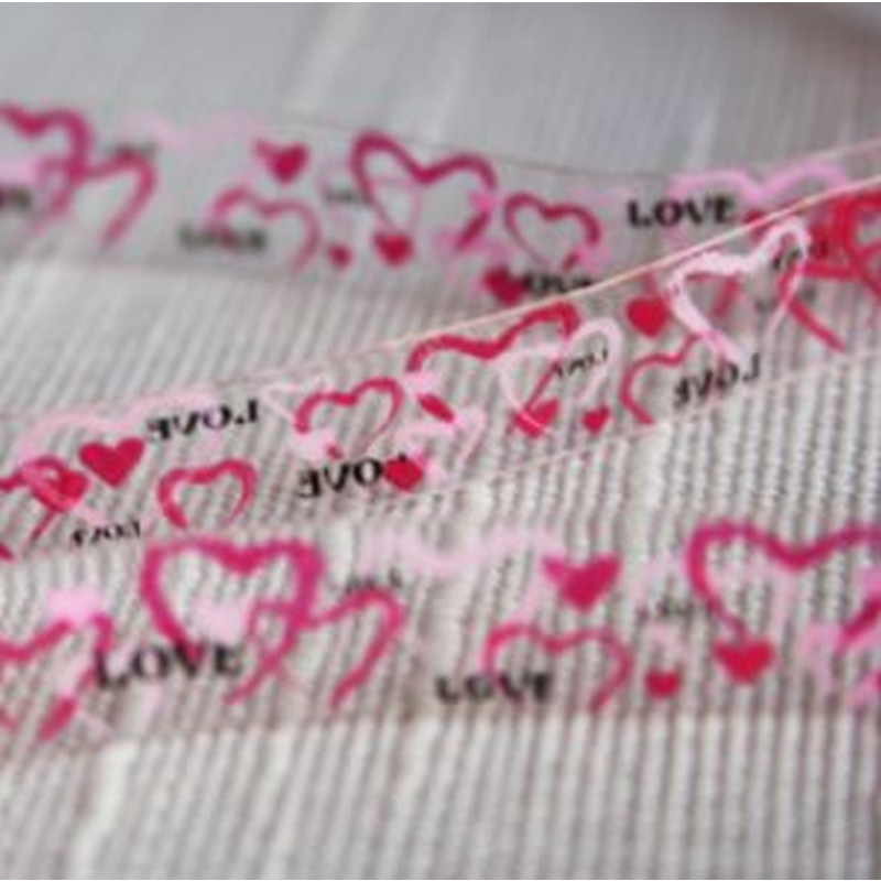 Clearly Sheer Hearts Ribbons