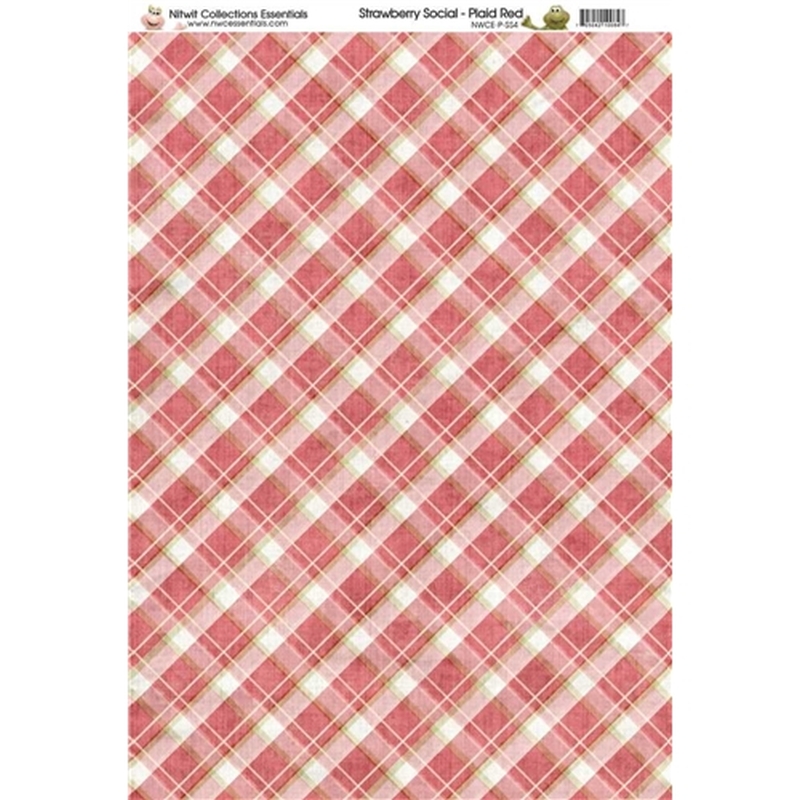 SS Plaid Red Paper A4Sold in Pack of 10 Sheets