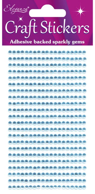 3mmGems Pearl Craft Stickers Blue No.25 - 418 Pieces