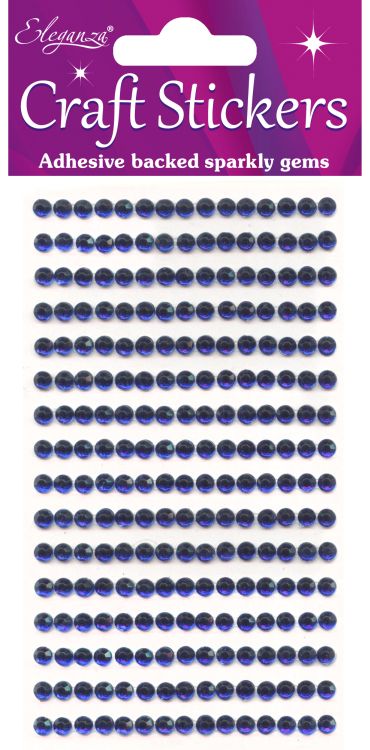 4mm Gems Sapphire Craft Stickers BlueNo.72 - 240 pieces