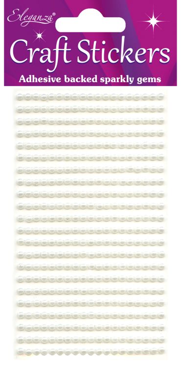 3mm Pearls Ivory Craft Stickers No.61 - 418 pieces