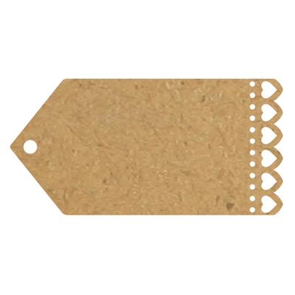 Greeting Tags 100mmx50mm Heart  x 10 Pieces