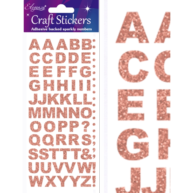 Bold Alphabet Set Craft Stickers 