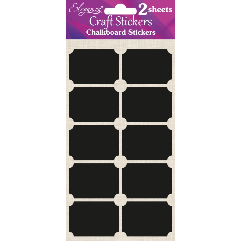 Chalkboard Stickers - Rectangle 20 Pieces