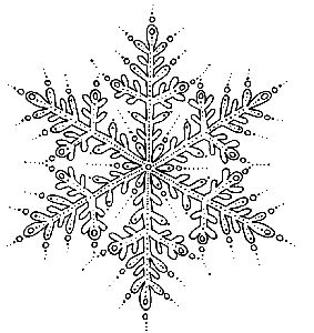 Sue Dix Large Snowflake - Traditional Wood Mounted Stamp