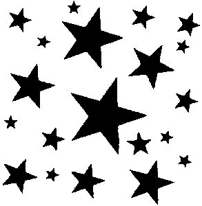 Solid Stars - Traditional Wood Mounted Stamp