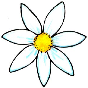 LB Basic Daisy - Traditional Wood Mounted Stamp