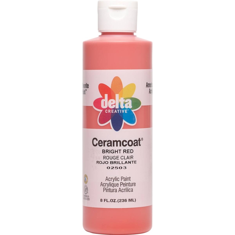 Bright Red Delta Ceramcoat 8oz
