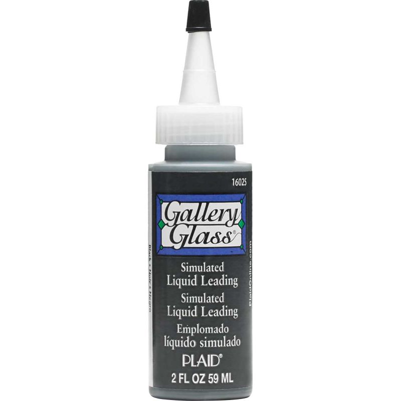 2oz Gallery Glass Liquid Leading Black