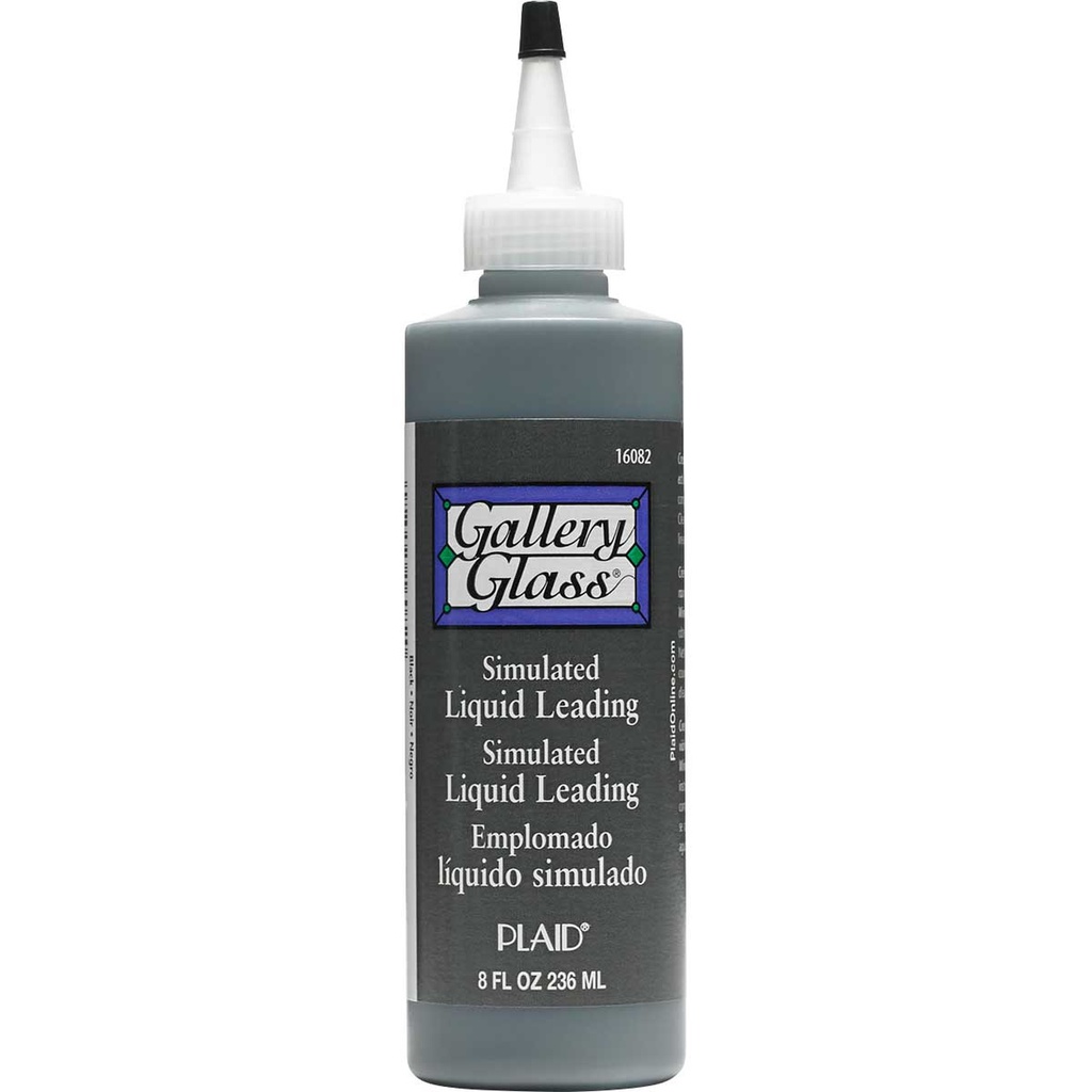 8oz Gallery Glass Liquid Lead Black