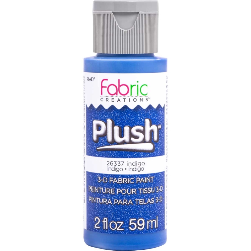Plaid Fabric Creations™ 3D Plush Fabric Paint - Indigo (2oz)