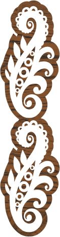 Border Baroque Scroll Block Printing Stamp