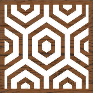 Medium Hex Honeycomb Block Printing Stamp