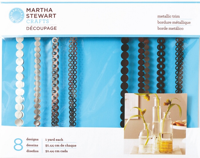 Martha Stewart Crafts Decoupage Metallic Trims - Pewter