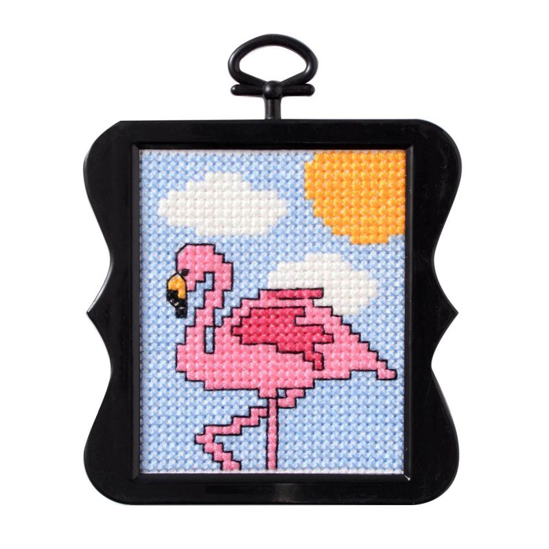 Flamingo Beginners Mini Cross Stitch Kit