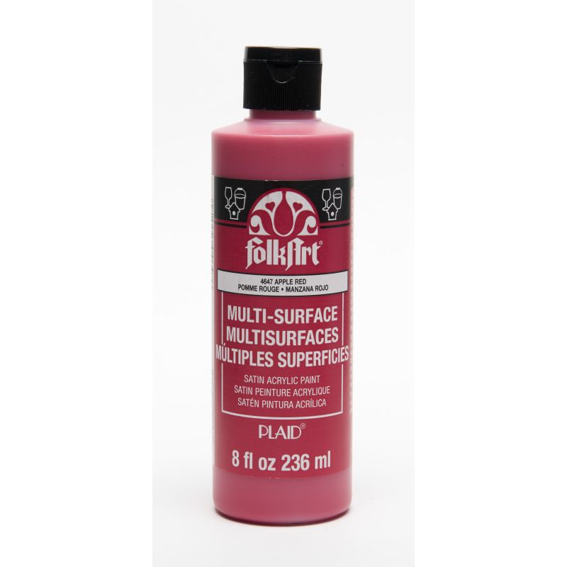FolkArt Multi-Surface Satin - Apple Red (8oz)