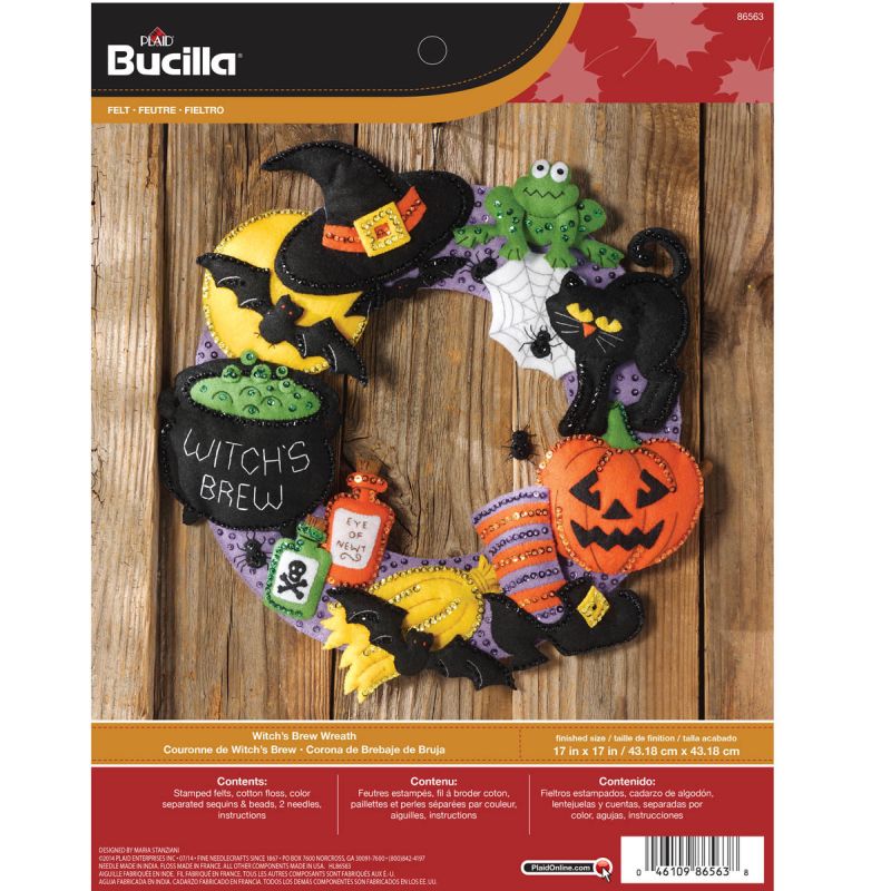 Witch's Brew Wreath Felt Home Accents Kit