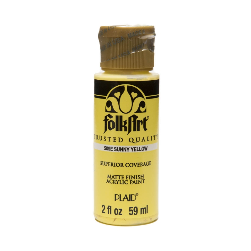 FolkArt Acrylic Paint - Sunny Yellow (2oz)