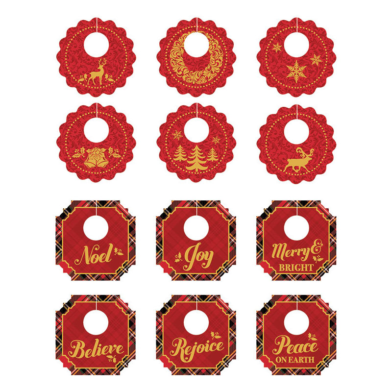 Holiday Plaid Drink Tags