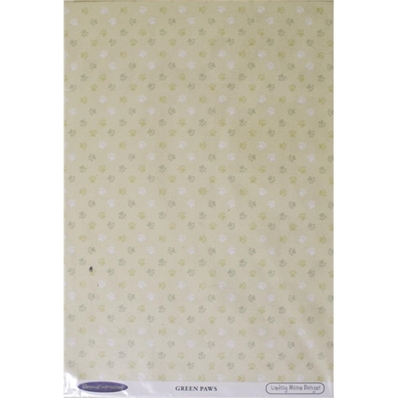 LM Green Paws Cardstock Sold in Pack of 10 Sheets