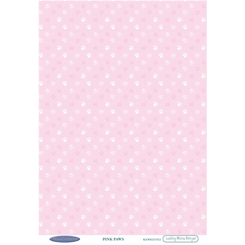 LM Pink Paws Cardstock Sold in Pack of 10 Sheets