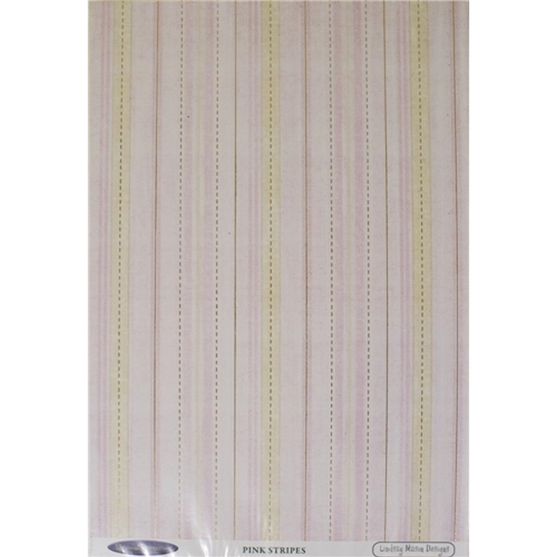 LM Pink Stripe Cardstock Sold in Pack of 10 Sheets