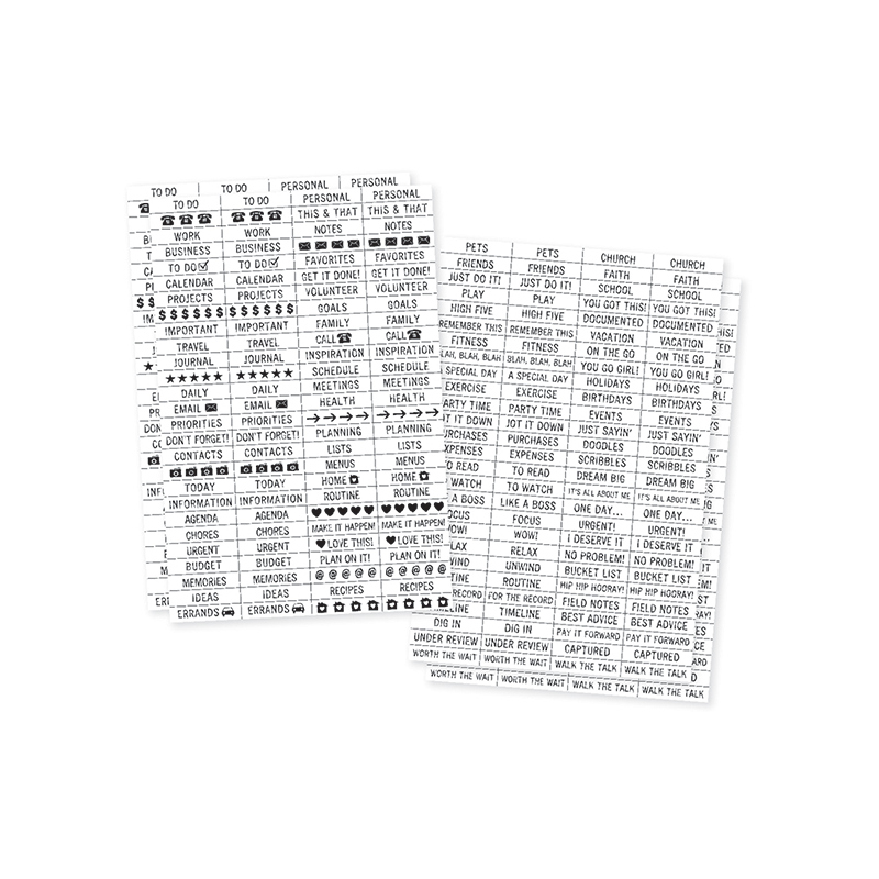 Planner Essentials Clear Labels Sold in singles