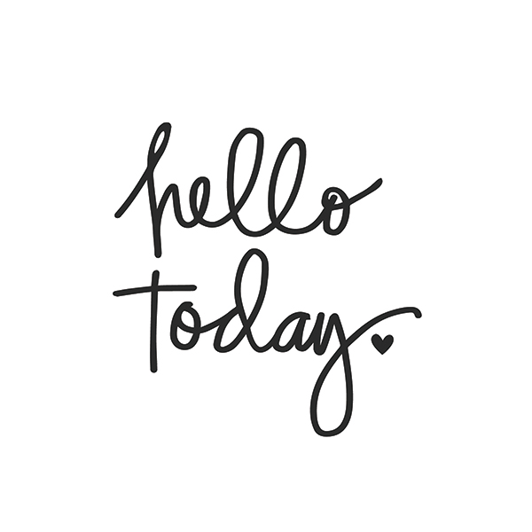 Hello Today Black Planner Decal