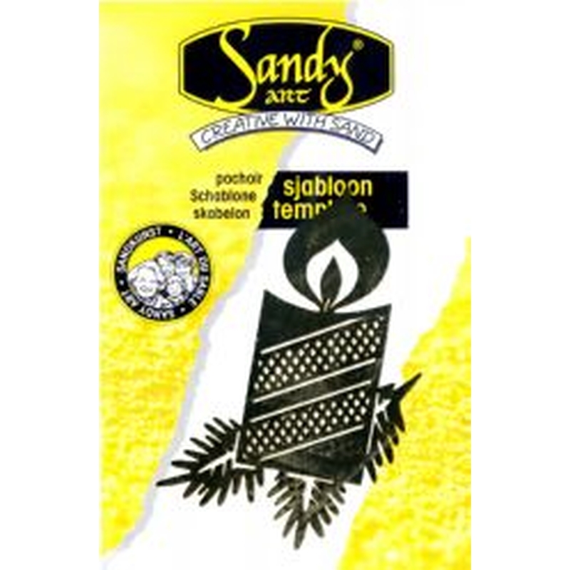 Sandy Art Template Candle