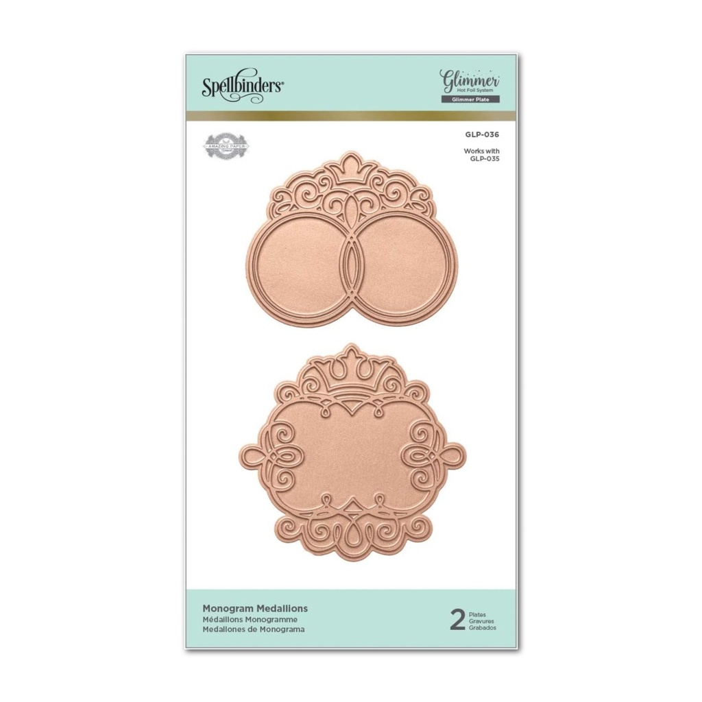 Spellbinders Glimmer Plate - Monogram Medallions 