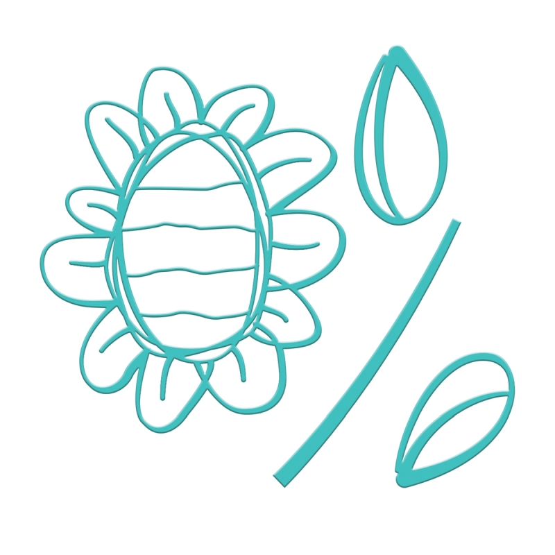 Spellbinders - Jane Davenport Sunflower Journal die set