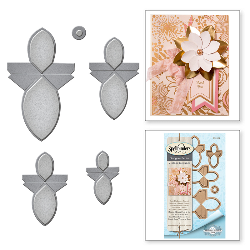 Spellbinders Designer Series - Round Flower Fold 'n Go
