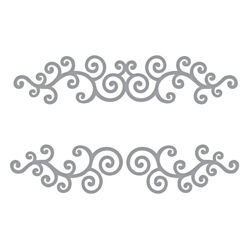 Swirls Border Etched Die