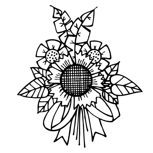 Spellbinders Sunflower Bunch stamp set