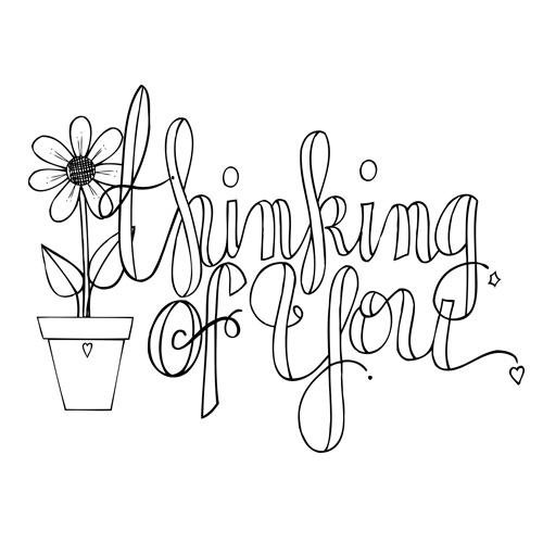 Spellbinders Thinking of You stamp set