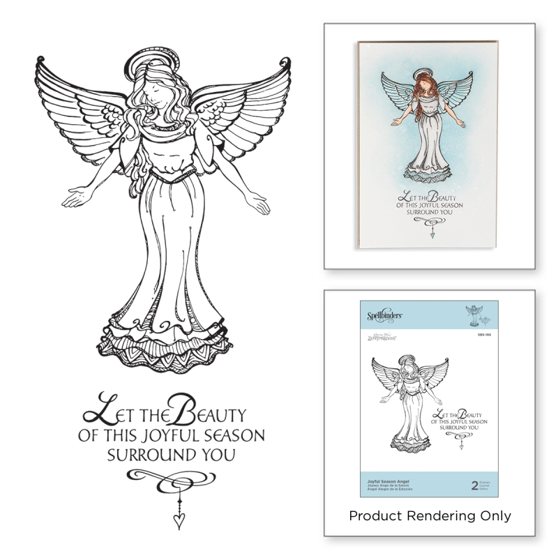 Spellbinders Joyful Season Angel stamp set