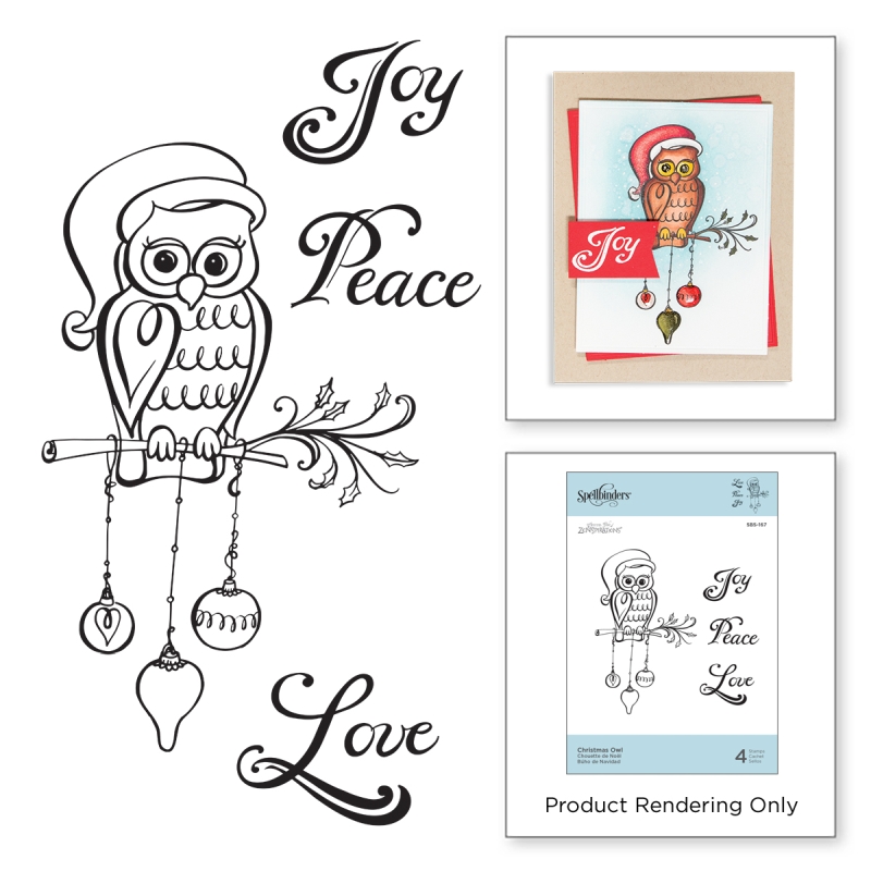 Christmas Owl Cling Rubber Stamps